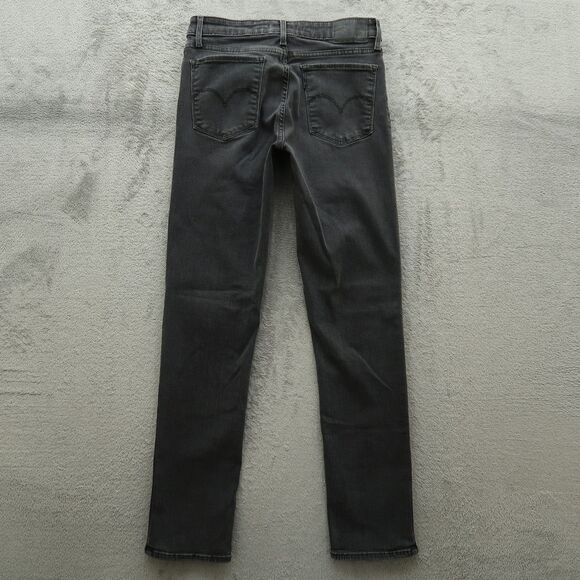 Levi's 712 Jeans Women's Size 29 Gray Mid-Rise Slim Straight Denim 29" Inseam - Picture 12 of 16